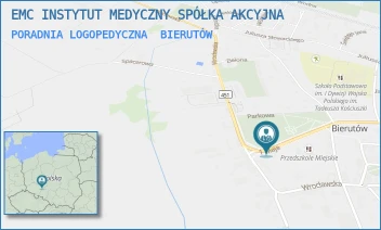 PORADNIA LOGOPEDYCZNA - EMC INSTYTUT MEDYCZNY SPÓŁKA AKCYJNA - UL. 1 MAJA 9AB,  BIERUTÓW