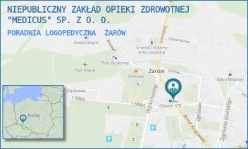 PORADNIA LOGOPEDYCZNA - NIEPUBLICZNY ZAKŁAD OPIEKI ZDROWOTNEJ "MEDICUS" SP. Z O. O. - UL. ARMII KRAJOWEJ 56,  ŻARÓW