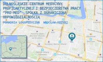 PORADNIA LOGOPEDYCZNA - DOLNOŚLĄSKIE CENTRUM MEDYCYNY PROFILAKTYCZNEJ I BEZPIECZEŃSTWA PRACY  "PRO-MED"  SPÓŁKA Z OGRANICZONĄ ODPOWIEDZIALNOŚCIĄ - UL. GWARNA 6A,  WROCŁAW-KRZYKI