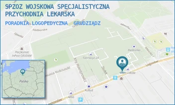 PORADNIA LOGOPEDYCZNA - WOJSKOWA SPECJALISTYCZNA PRZYCHODNIA LEKARSKA SAMODZIELNY PUBLICZNY ZAKŁAD OPIEKI ZDROWOTNEJ W GRUDZIĄDZU - LEGIONÓW 57,  GRUDZIĄDZ