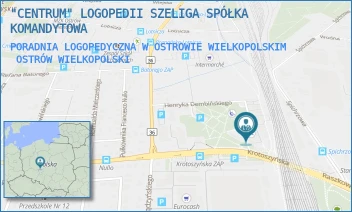 PORADNIA LOGOPEDYCZNA W OSTROWIE WIELKOPOLSKIM - "CENTRUM" LOGOPEDII SZELIGA SPÓŁKA KOMANDYTOWA - DEMBIŃSKIEGO 20, OSTRÓW WIELKOPOLSKI