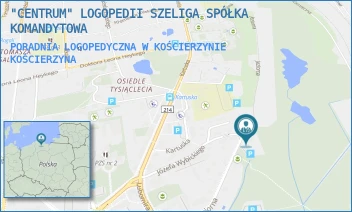 PORADNIA LOGOPEDYCZNA W KOŚCIERZYNIE - "CENTRUM" LOGOPEDII SZELIGA SPÓŁKA KOMANDYTOWA - UL. JEZIORNA 30,  KOŚCIERZYNA