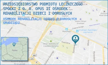 OŚRODEK REHABILITACJI DZIECI I DOROSŁYCH - PRZEDSIĘBIORSTWO PODMIOTU LECZNICZEGO SPÓŁKI Z O. O. OPUS II OŚRODEK REHABILITACJI DZIECI I DOROSŁYCH - MONIUSZKI 13/A,  GRUDZIĄDZ