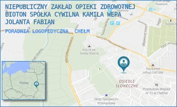 PORADNIA LOGOPEDYCZNA - NIEPUBLICZNY ZAKŁAD OPIEKI ZDROWOTNEJ BIOTON SPÓŁKA CYWILNA KAMILA WEPA JOLANTA FABIAN - KAROLA SZYMANOWSKIEGO 6,  CHEŁM