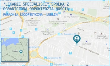PORADNIA LOGOPEDYCZNA - "LEKARZE SPECJALIŚCI" SPÓŁKA Z OGRANICZONĄ ODPOWIEDZIALNOŚCIĄ - WALLENRODA 15,  LUBLIN