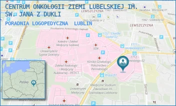 PORADNIA LOGOPEDYCZNA - CENTRUM ONKOLOGII ZIEMI LUBELSKIEJ IM. ŚW. JANA Z DUKLI - DRA KAZIMIERZA JACZEWSKIEGO 7,  LUBLIN