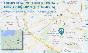 PORADNIA LOGOPEDYCZNA - CHEŁM - CENTRUM MEDYCZNE LUXMED SPÓŁKA Z OGRANICZONĄ ODPOWIEDZIALNOŚCIĄ - PL. KUPIECKI 12,  CHEŁM