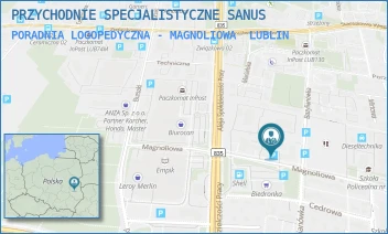PORADNIA LOGOPEDYCZNA - MAGNOLIOWA - PRZYCHODNIE SPECJALISTYCZNE SANUS - MAGNOLIOWA 2,  LUBLIN