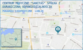 PORADNIA LOGOPEDYCZNA - CENTRUM MEDYCZNE "SANITAS" SPÓŁKA Z OGRANICZONĄ ODPOWIEDZIALNOŚCIĄ - OKOPOWA 3,  LUBLIN
