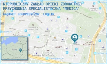 GABINET LOGOPEDYCZNY - NIEPUBLICZNY ZAKŁAD OPIEKI ZDROWOTNEJ PRZYCHODNIA SPECJALISTYCZNA "MEDICA" - JUTRZENKI 4,  LUBLIN
