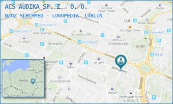 NZOZ SŁUCHMED - LOGOPEDIA - ACS AUDIKA SPÓŁKA Z OGRANICZONĄ ODPOWIEDZIALNOŚCIĄ - TOMASZA ZANA 41,  LUBLIN