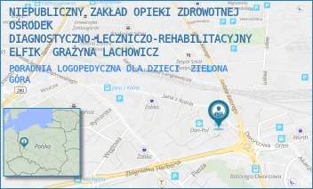 PORADNIA LOGOPEDYCZNA DLA DZIECI - NIEPUBLICZNY ZAKŁAD OPIEKI ZDROWOTNEJ OŚRODEK DIAGNOSTYCZNO-LECZNICZO-REHABILITACYJNY ELFIK  GRAŻYNA LACHOWICZ - UL. JANA Z KOLNA 4,  ZIELONA GÓRA