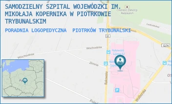 PORADNIA LOGOPEDYCZNA - SAMODZIELNY SZPITAL WOJEWÓDZKI IM. MIKOŁAJA KOPERNIKA W PIOTRKOWIE TRYBUNALSKIM - UL. RAKOWSKA 15,  PIOTRKÓW TRYBUNALSKI