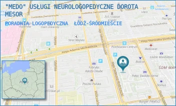 PORADNIA LOGOPEDYCZNA - "MEDO" USŁUGI NEUROLOGOPEDYCZNE DOROTA MESOR - UL. AL.KOŚCIUSZKI 106/116,  ŁÓDŹ-ŚRÓDMIEŚCIE