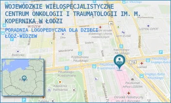 PORADNIA LOGOPEDYCZNA DLA DZIECI - WOJEWÓDZKIE WIELOSPECJALISTYCZNE CENTRUM ONKOLOGII I TRAUMATOLOGII IM. M. KOPERNIKA W ŁODZI - AL. MARSZ. JÓZEFA PIŁSUDSKIEGO 71,  ŁÓDŹ-WIDZEW