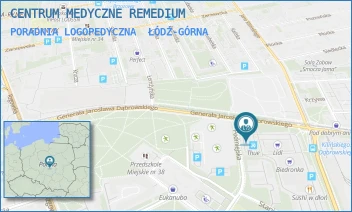 PORADNIA LOGOPEDYCZNA - CENTRUM MEDYCZNE REMEDIUM - UL. GEN. JAROSŁAWA DĄBROWSKIEGO 15 B,  ŁÓDŹ-GÓRNA