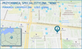 PORADNIA LOGOPEDYCZNA - PRZYCHODNIA SPECJALISTYCZNA "NOWA"" - UL. TATRZAŃSKA 109,  ŁÓDŹ-GÓRNA