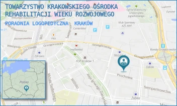 PORADNIA LOGOPEDYCZNA - TOWARZYSTWO KRAKOWSKIEGO OŚRODKA REHABILITACJI WIEKU ROZWOJOWEGO - UL. PROCHOWA 12,  KRAKÓW