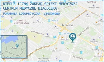 PORADNIA LOGOPEDYCZNA - NIEPUBLICZNY ZAKŁAD OPIEKI MEDYCZNEJ CENTRUM MEDYCZNE BIAŁOŁĘKA - CYPRIANA KAMILA NORWIDA 2,  LEGIONOWO