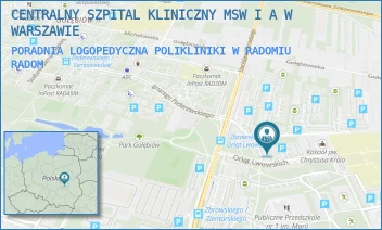 PORADNIA LOGOPEDYCZNA POLIKLINIKI W RADOMIU - CENTRALNY SZPITAL KLINICZNY MSW I A W WARSZAWIE - ORLĄT LWOWSKICH 5,  RADOM
