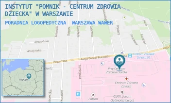 PORADNIA LOGOPEDYCZNA - INSTYTUT "POMNIK - CENTRUM ZDROWIA DZIECKA" - ALEJA DZIECI POLSKICH 20,  WARSZAWA WAWER