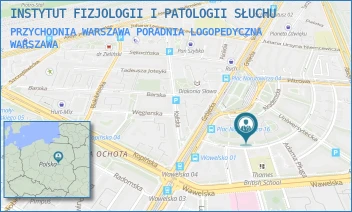 PRZYCHODNIA WARSZAWA PORADNIA LOGOPEDYCZNA - INSTYTUT FIZJOLOGII I PATOLOGII SŁUCHU - MOCHNACKIEGO 10,  WARSZAWA