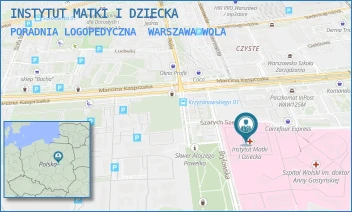 PORADNIA LOGOPEDYCZNA - INSTYTUT MATKI I DZIECKA - MARCINA KASPRZAKA 17 A,  WARSZAWA WOLA
