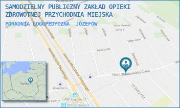 PORADNIA LOGOPEDYCZNA - SAMODZIELNY PUBLICZNY ZAKŁAD OPIEKI ZDROWOTNEJ PRZYCHODNIA MIEJSKA - M.C. SKŁODOWSKIEJ 5/7, JÓZEFÓW