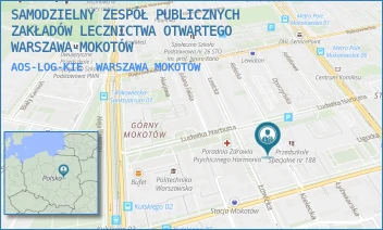AOS-LOG-KIE - SAMODZIELNY ZESPÓŁ PUBLICZNYCH ZAKŁADÓW LECZNICTWA OTWARTEGO WARSZAWA-MOKOTÓW - KIELECKA 27,  WARSZAWA MOKOTÓW