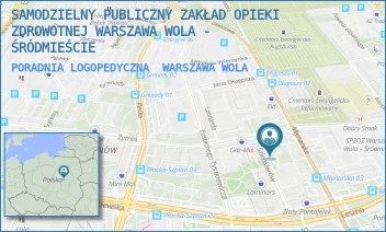 PORADNIA LOGOPEDYCZNA - SAMODZIELNY PUBLICZNY ZAKŁAD OPIEKI ZDROWOTNEJ WARSZAWA WOLA - ŚRÓDMIEŚCIE - SZLENKIERÓW 10,  WARSZAWA WOLA