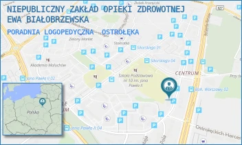 PORADNIA LOGOPEDYCZNA - NIEPUBLICZNY ZAKŁAD OPIEKI ZDROWOTNEJ EWA BIAŁOBRZEWSKA - MADALIŃSKIEGO 27/17,  OSTROŁĘKA