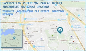 PORADNIA LOGOPEDYCZNA DLA DZIECI - SAMODZIELNY PUBLICZNY ZAKŁAD OPIEKI ZDROWOTNEJ WARSZAWA-URSYNÓW - ZAMIANY 13,  WARSZAWA URSYNÓW