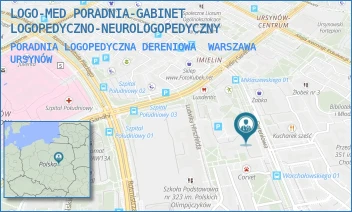 PORADNIA LOGOPEDYCZNA DERENIOWA - LOGO-MED PORADNIA-GABINET LOGOPEDYCZNO-NEUROLOGOPEDYCZNY - DERENIOWA 9,  WARSZAWA URSYNÓW