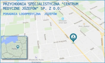 PORADNIA LOGOPEDYCZNA - PRZYCHODNIA SPECJALISTYCZNA "CENTRUM MEDYCZNE JÓZEFÓW" SP. Z O.O. - ARMII KRAJOWEJ 5,  JÓZEFÓW