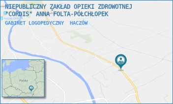 GABINET LOGOPEDYCZNY - NIEPUBLICZNY ZAKŁAD OPIEKI ZDROWOTNEJ "CORDIS" ANNA FOLTA-PÓŁCHŁOPEK - HACZÓW 162,  HACZÓW