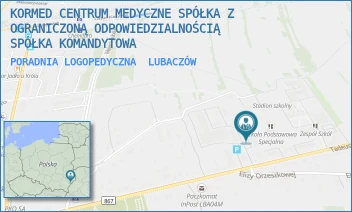PORADNIA LOGOPEDYCZNA - CENTRUM MEDYCZNE KORMED SPÓŁKA Z OGRANICZONĄ ODPOWIEDZIALNOŚCIĄ - UL. TADEUSZA KOŚCIUSZKI 141/7,  LUBACZÓW