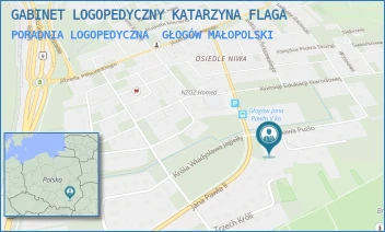 PORADNIA LOGOPEDYCZNA - GABINET LOGOPEDYCZNY KATARZYNA FLAGA - UL. KSIĘDZA STANISŁAWA KONARSKIEGO 2B,  GŁOGÓW MAŁOPOLSKI