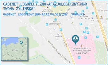 GABINET LOGOPEDYCZNO-AFAZJOLOGICZNY - GABINET LOGOPEDYCZNO-AFAZJOLOGICZNY MGR IWONA ŻYLIŃSKA - SZPITALNA 60/4,  SUWAŁKI