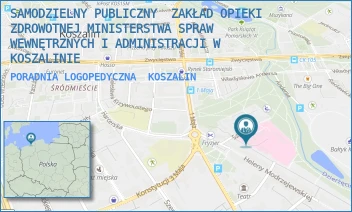 PORADNIA LOGOPEDYCZNA - SAMODZIELNY PUBLICZNY  ZAKŁAD OPIEKI ZDROWOTNEJ MINISTERSTWA SPRAW WEWNĘTRZNYCH I ADMINISTRACJI W KOSZALINIE - SZPITALNA 2,  KOSZALIN