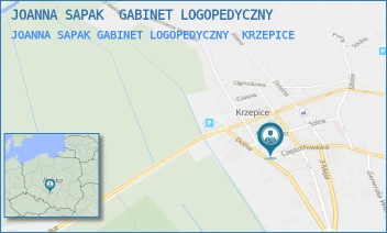 JOANNA SAPAK GABINET LOGOPEDYCZNY - JOANNA SAPAK  GABINET LOGOPEDYCZNY - UL. CZĘSTOCHOWSKA 1,  KRZEPICE