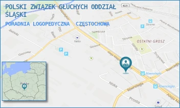 PORADNIA LOGOPEDYCZNA - POLSKI ZWIĄZEK GŁUCHYCH ODDZIAŁ ŚLĄSKI - UL. AL.NIEPODLEGŁOŚCI 20/22,  CZĘSTOCHOWA