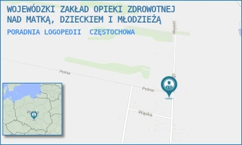 PORADNIA LOGOPEDII - WOJEWÓDZKI ZAKŁAD OPIEKI ZDROWOTNEJ NAD MATKĄ, DZIECKIEM I MŁODZIEŻĄ - UL. SOBIESKIEGO 7A,  CZĘSTOCHOWA