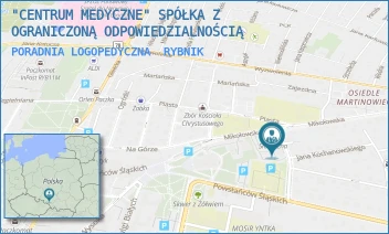 PORADNIA LOGOPEDYCZNA - "CENTRUM MEDYCZNE" SPÓŁKA Z OGRANICZONĄ ODPOWIEDZIALNOŚCIĄ - UL. BYŁYCH WIĘŹNIÓW POLITYCZNYCH 3,  RYBNIK