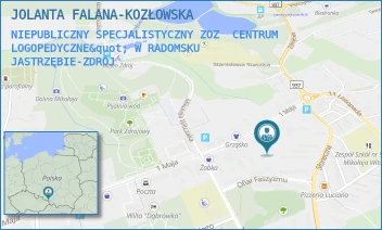 NIEPUBLICZNY SPECJALISTYCZNY ZOZ 	CENTRUM LOGOPEDYCZNE" W RADOMSKU - JOLANTA FALANA - UL. 1 MAJA 13A,  JASTRZĘBIE-ZDRÓJ