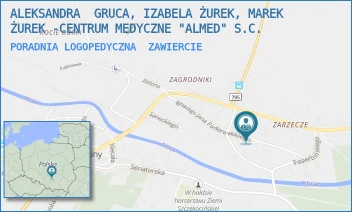 PORADNIA LOGOPEDYCZNA - ALEKSANDRA  GRUCA, IZABELA ŻUREK, MAREK ŻUREK -CENTRUM MEDYCZNE "ALMED" S.C. - UL. IGNACEGO PADEREWSKIEGO 25,  ZAWIERCIE