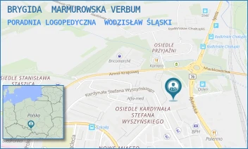PORADNIA LOGOPEDYCZNA - BRYGIDA  MARMUROWSKA VERBUM - UL. KARD. STEFANA WYSZYŃSKIEGO 41,  WODZISŁAW ŚLĄSKI