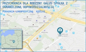 PORADNIA LOGOPEDYCZNA - PRZYCHODNIA DLA RODZINY GALUS SPÓŁKA Z OGRANICZONĄ ODPOWIEDZIALNOŚCIĄ - GÓRNA 19A,  KIELCE
