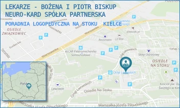 PORADNIA LOGOPEDYCZNA NA STOKU - LEKARZE - BOŻENA I PIOTR BISKUP NEURO-KARD SPÓŁKA PARTNERSKA - OS. NA STOKU 63A,  KIELCE