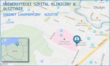 GABINET LOGOPEDYCZNY - UNIWERSYTECKI SZPITAL KLINICZNY W OLSZTYNIE - ALEJA WARSZAWSKA 30,  OLSZTYN