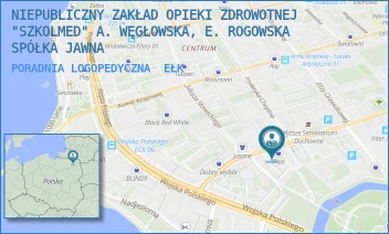 PORADNIA LOGOPEDYCZNA - NIEPUBLICZNY ZAKŁAD OPIEKI ZDROWOTNEJ "SZKOLMED" A. WĘGŁOWSKA, E. ROGOWSKA SPÓŁKA JAWNA - TADEUSZA KOŚCIUSZKI 10,  EŁK